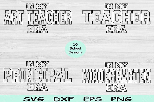 Teacher Svg Dxf Png Cut Files, Math Teacher Svg, Principal Svg Files For Cricut, In My Era Svg Silhouette Digital Designs Shirt Sublimation SVG TiffsCraftyCreations 