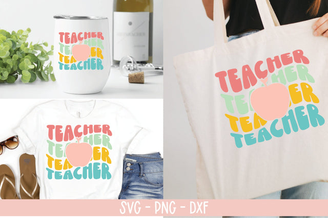 Teacher SVG-Retro Teacher SVG SVG Linden Valley Designs 