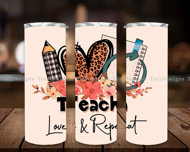 Teacher Tumbler Designs, Teacher Tumbler Wrap, Teacher Appreciation 20oz Skinny Tumbler Wrap Png, Teacher Life Sublimation Designs Png Sublimation ToriDesigns 
