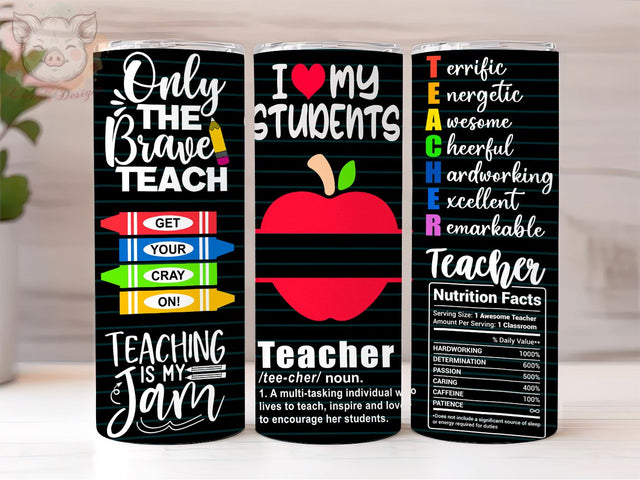 Teacher Tumbler Designs, Teacher Tumbler Wrap, Teacher Appreciation 20oz Tumbler Png, Sublimation Design, Digital, Digital Download PNG Sublimation Lara' s Designs 