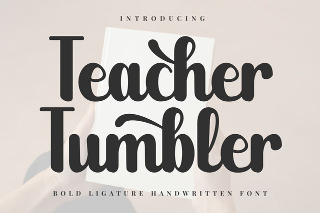 Teacher Tumbler - Handwritten Font Font Masyafi Studio 