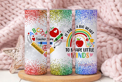Teacher Tumbler Wrap PNG Add Name Teacher Sublimation Design File Seamless It takes a Big Heart to Teach Little Minds Teacher Wrap Png Sublimation DesignSVG 