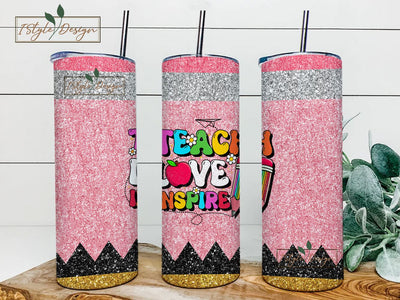 Teacher Tumbler Wrap PNG Sublimation Design Tumbler Wrap for Teacher Back To School Tumbler Design 20oz Skinny Tumbler Wrap Sublimation iStyleDesign 
