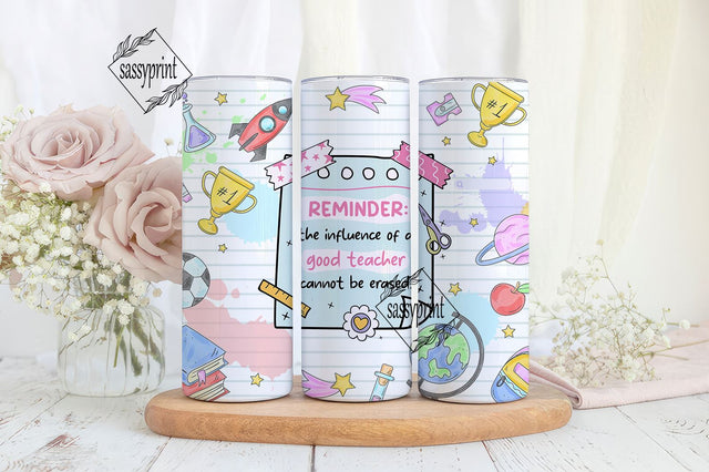 Teacher Tumbler Wrap PNG Sublimation Design Tumbler Wrap for Teacher Back To School Tumbler Design 20oz Skinny Tumbler Wrap Sublimation sassyprint 