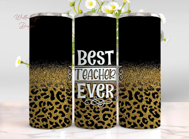 Teacher Tumbler Wrap PNG Sublimation Design Tumbler Wrap for Teacher Back To School Tumbler Design 20oz Skinny Tumbler Wrap Sublimation WillowSageDesign 