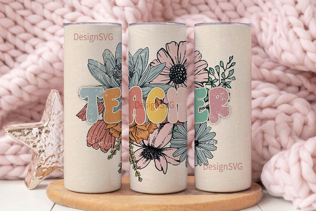 Teacher Tumbler Wrap PNG Sublimation Design Tumbler Wrap for Teacher Back To School Tumbler Design 20oz Tumbler Wrap Sublimation DesignSVG 