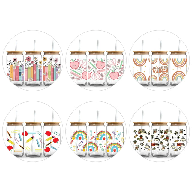 Teacher UV DTF Wrap Pack (For Cans) Physical DIY Craft Warehouse 