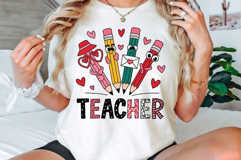 Teacher Valentine Sublimation Design Sublimation Regulrcrative 