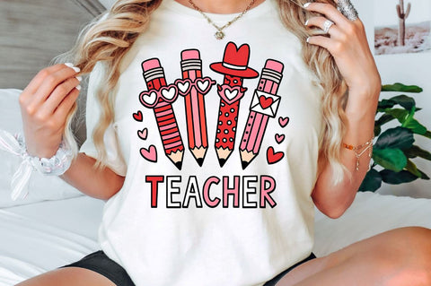 Teacher Valentine Sublimation Design Sublimation Regulrcrative 