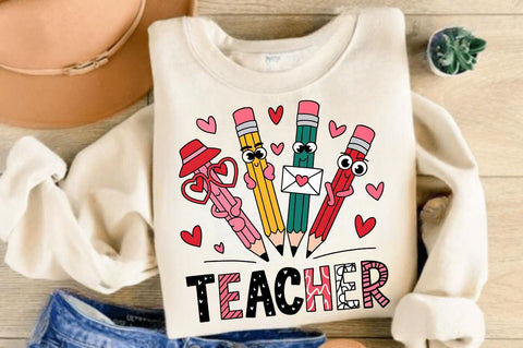 Teacher Valentine Sublimation Design Sublimation Regulrcrative 