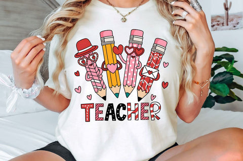 Teacher Valentine Sublimation Design Sublimation Regulrcrative 