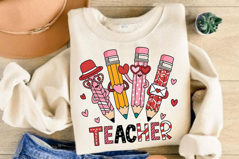 Teacher Valentine Sublimation Design Sublimation Regulrcrative 