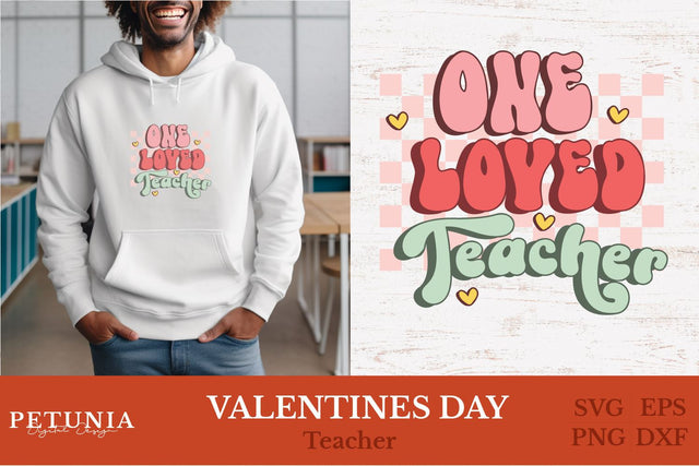 Teacher Valentine SVG | Retro Valentines SVG Petunia Digital Design 