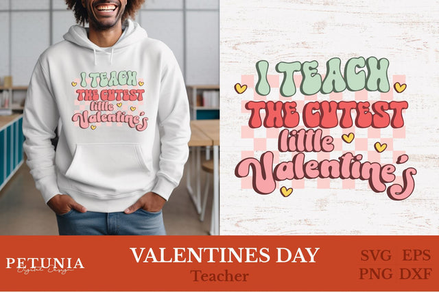 Teacher Valentine SVG | Retro Valentines SVG Petunia Digital Design 