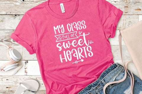 Teacher Valentines Day Tshirt SVG Bundle I Valentine Shirt SVG SVG Happy Printables Club 