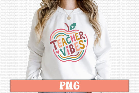 Teacher Vibes PNG Sublimation Craftlabsvg24 