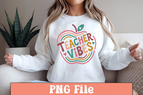 Teacher Vibes PNG Sublimation Craftlabsvg24 