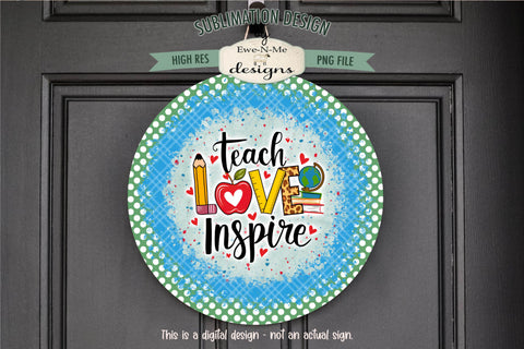 Teacher Wind Spinner Sublimation Design | Round Teacher PNG Sublimation Ewe-N-Me Designs 