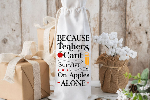 Teacher Wine Bag SVG Bundle SVG Regulrcrative 