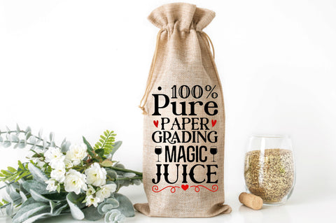 Teacher Wine Bag SVG Bundle SVG Regulrcrative 