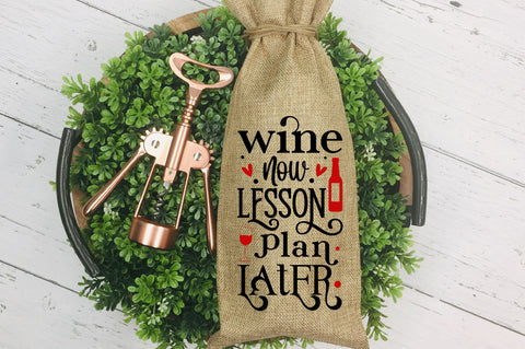 Teacher Wine Bag SVG Bundle SVG Regulrcrative 