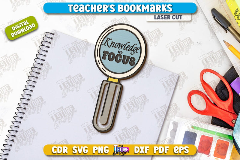 Teacher's Bookmark Laser Cut | Book Marker | Page Holder | School Design | CNC File SVG The T Store Design 
