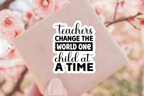 teachers change the world one child at a time SVG Angelina750 
