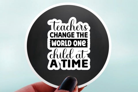 teachers change the world one child at a time SVG Angelina750 