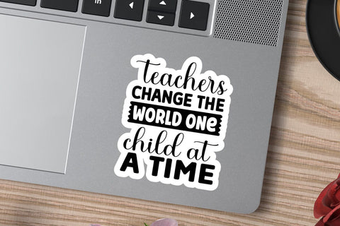 teachers change the world one child at a time SVG Angelina750 