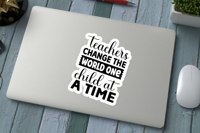 teachers change the world one child at a time SVG Angelina750 