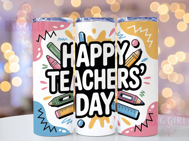 Teachers Day Life 20oz Tumbler, Teacher’s Day Wrap, Sublimation Gift, Educator Mug, 20oz Tumbler Design, Teacher Life Quote, Classroom Theme Sublimation SvggirlplusArt 