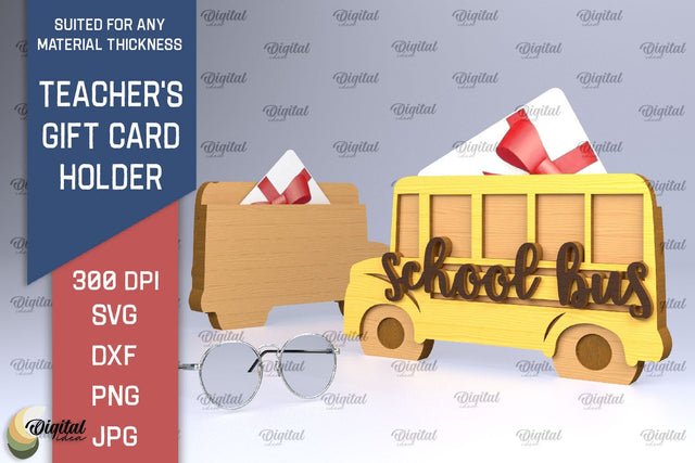 Teachers Gift Card Holder Laser Cut. Gift for Teacher SVG SVG Evgenyia Guschina 
