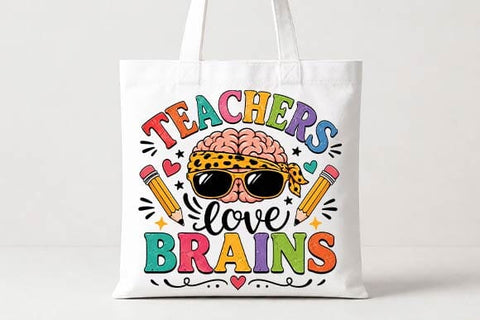 Teachers Love Brains PNG, Funny Halloween Teacher Sublimation SVG BillahCrafts 