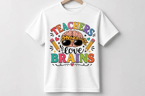 Teachers Love Brains PNG, Funny Halloween Teacher Sublimation SVG BillahCrafts 