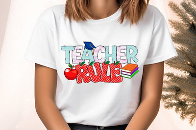 Teachers rule PNG Design Sublimation Designangry 
