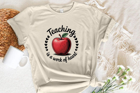 Teaching is a work of heart SVG Angelina750 