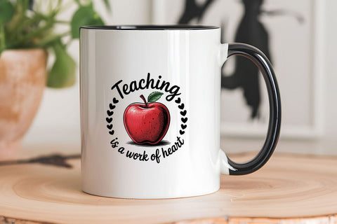 Teaching is a work of heart SVG Angelina750 