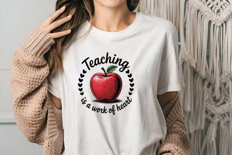 Teaching is a work of heart SVG Angelina750 