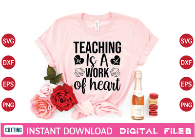 teaching is a work of heart svg SVG designer krishna 
