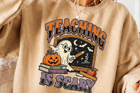 Teaching Is Scary Halloween Teacher PNG SVG DesignDestine 