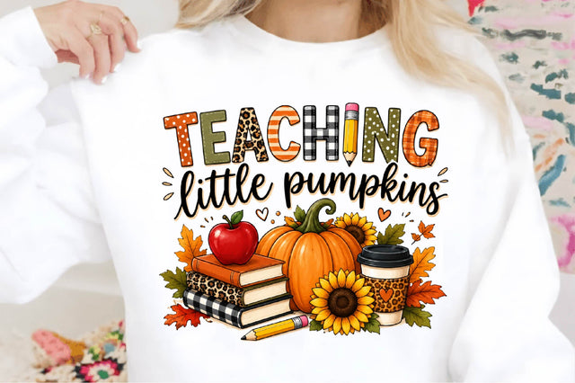 Teaching Little Pumpkins PNG Sublimation SVGArt 