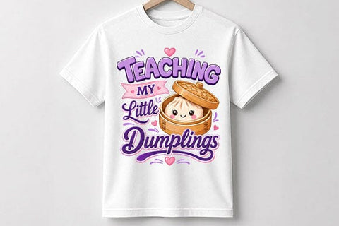 Teaching My Little Dumplings Teacher PNG | Cute Teacher Sublimation Design SVG BillahCrafts 