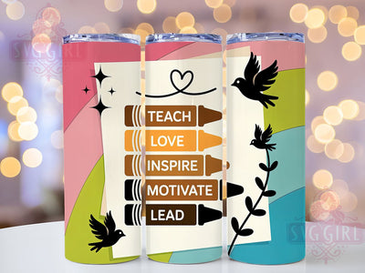Teaching Quote Inspo 20oz Tumbler, Inspirational Wrap, Sublimation Gift, Educator Mug, 20oz Tumbler Design, Teaching Quote, Classroom Theme Sublimation SvggirlplusArt 
