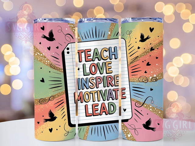 Teaching Quote Inspo 20oz Tumbler, Inspirational Wrap, Sublimation Gift, Educator Mug, 20oz Tumbler Design, Teaching Quote, Classroom Theme Sublimation SvggirlplusArt 