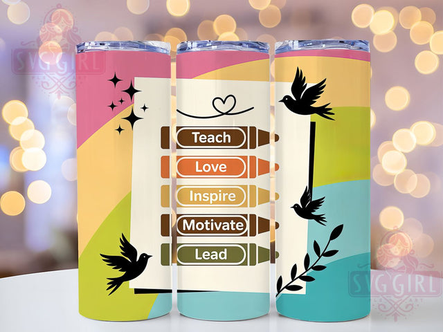 Teaching Quote Inspo 20oz Tumbler, Inspirational Wrap, Sublimation Gift, Educator Mug, 20oz Tumbler Design, Teaching Quote, Classroom Theme Sublimation SvggirlplusArt 