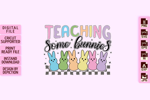 Teaching Some Bunnis T-Shirt, Easter Day Shirt Print Template Sketch DESIGN Depiction Studio 