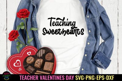 Teaching Sweethearts I Valentine Teacher SVG I Teacher SVG SVG Happy Printables Club 