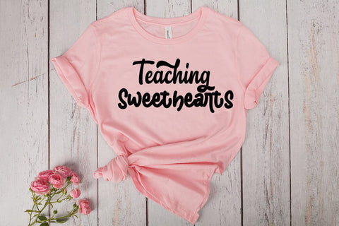 Teaching Sweethearts I Valentine Teacher SVG I Teacher SVG SVG Happy Printables Club 