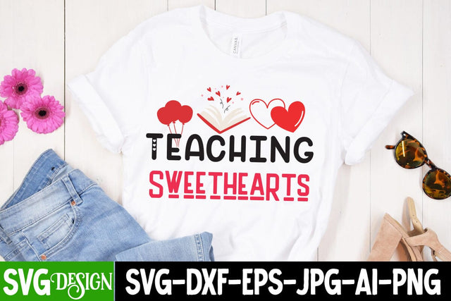 Teaching Sweethearts SVG Cut File, Teaching Sweethearts Sublimation Design PNG. Valentine's Day SVG Cut File,Happy Valentine's Day SVG ,Valentine SVG Bundle, Love SVG Bundle SVG BlackCatsMedia 