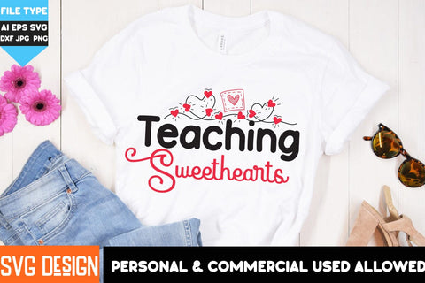 Teaching Sweethearts SVG Design, Teaching Sweethearts SVG Cut Files, Valentine's Day SVG Cut File,Happy Valentine's Day SVG ,Valentine SVG Bundle, Love SVG Bundle SVG BlackCatsMedia 